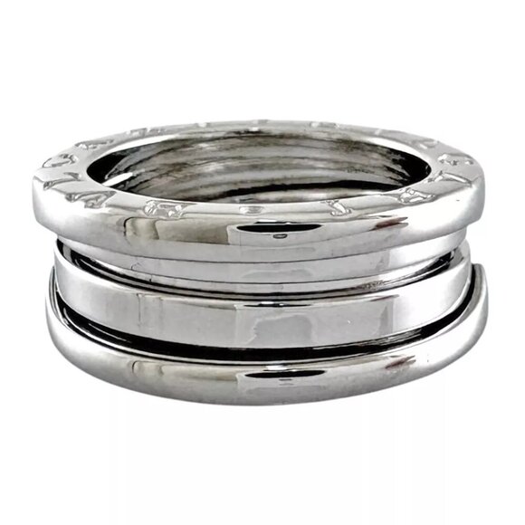 BVLGARI Ring US 4 1/4 EU47 K18 white gold B-zero.1 3 bands used - Picture 4 of 7